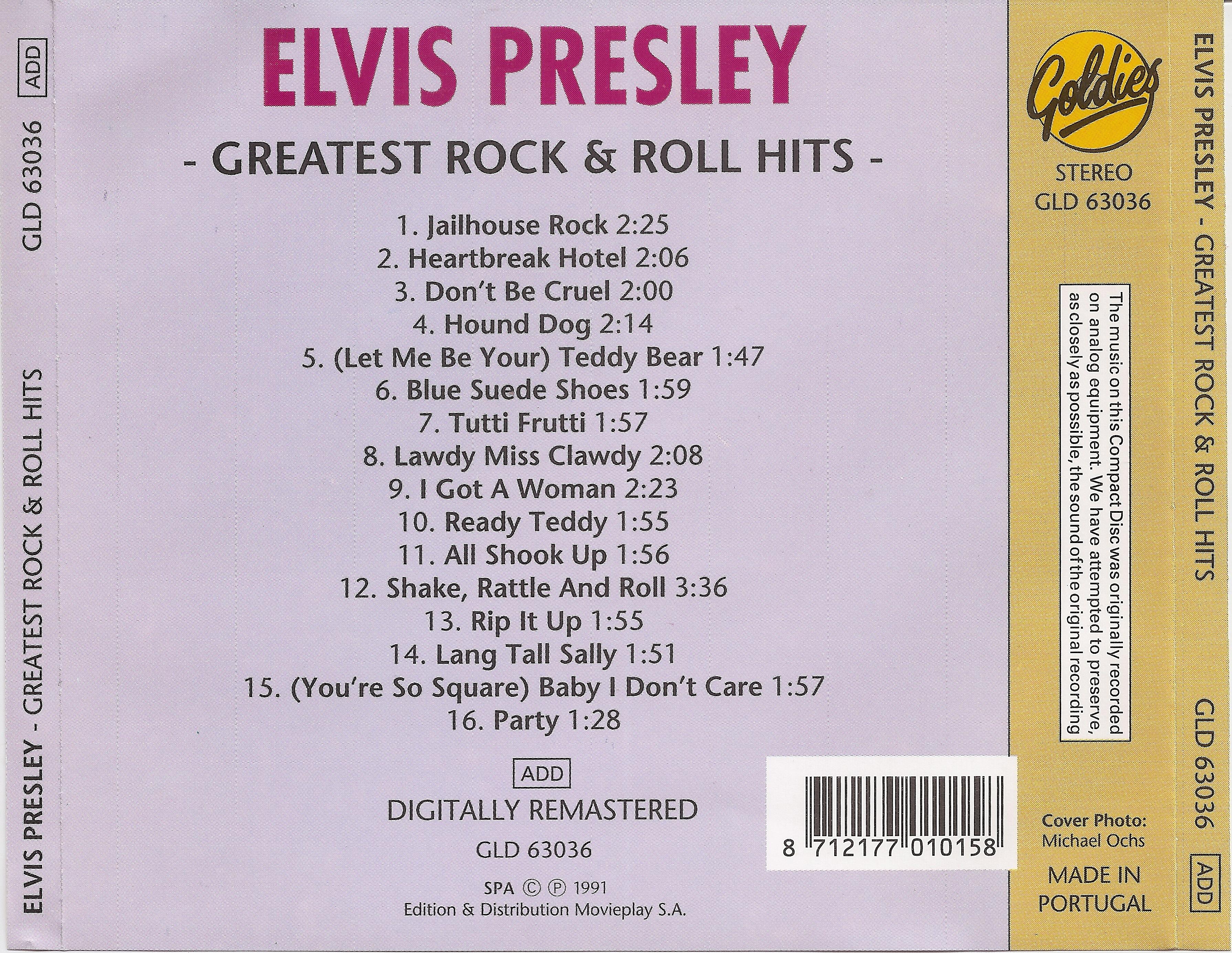 Elvis Presley  Greatest Rock & Roll Hits : Back
